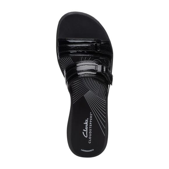 Clarks Women's Breeze Piper Comfort Slide Sandals Black Size 8 - Picture 4 of 5